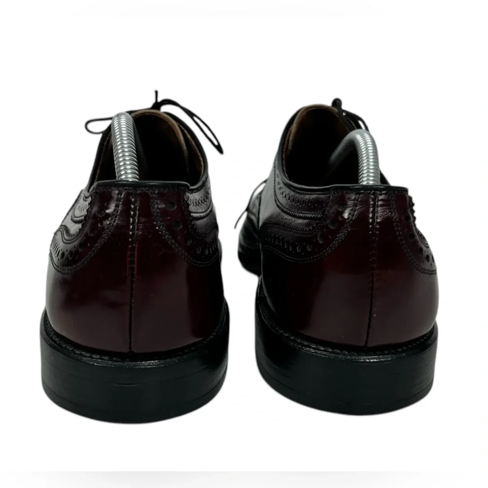 Allen Edmonds MCALLISTER Mens 11 A Wingtip Oxfords Brown Red Made In USA